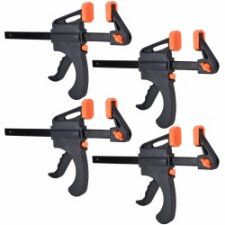 2/4PCS F-Bar Clamp Woodworking Clamp 4Inch Bar F Clamps Clip Wood Carpenter Tool Grip Quick Ratchet Release Squeeze Woodworking DIY Hand Tool Kit 2/4PCS F-Bar Clamp Woodworking Clamp 4Inch Bar F Clamps Clip Wood Carpenter Tool Grip Quick Ratchet Release Squeeze Woodworking DIY Hand Tool Kit