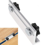 Aluminum Alloy T-Track Long Stop Kits with Knobs Universal T-Track Stop Block for Woodworking Aluminum Alloy T-Track Long Stop Kits with Knobs Universal T-Track Stop Block for Woodworking
