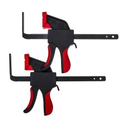 Socoje 2Pcs Set One Handed Quick Release Track Saw Clamps for MFT Table and Festool Track Saw Guide Rail Clamps Woodworking Table Clamps