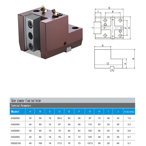 SCJ40 SCJ45 SCJ55Lathe fixed tool holder Outside diameter CNC turning and milling compound power head SCJ40 SCJ45 SCJ55Lathe fixed tool holder Outside diameter CNC turning and milling compound power head
