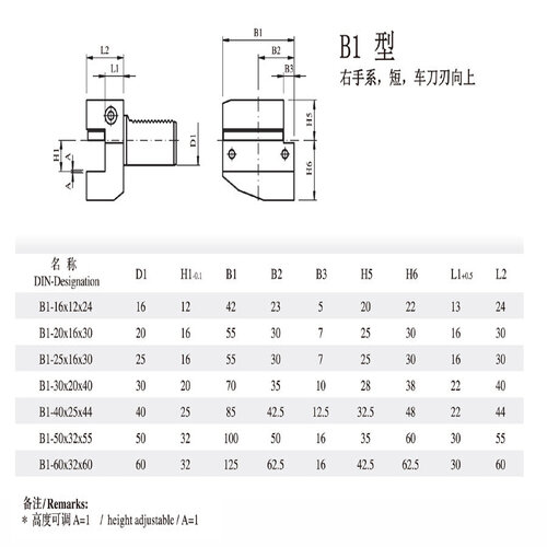 VDI rectangular horizontal tool holder Static tool holder B1 Radial outside diameter tool holder for CNC machine tools VDI rectangular horizontal tool holder Static tool holder B1 Radial outside diameter tool holder for CNC machine tools