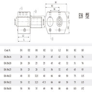 VDI rectangular horizontal tool holder Static tool holder CNC machine E8 left side double boring tool holder VDI rectangular horizontal tool holder Static tool holder CNC machine E8 left side double boring tool holder