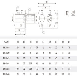 VDI rectangular horizontal tool holder Static tool holder CNC machine E8 left side double boring tool holder VDI rectangular horizontal tool holder Static tool holder CNC machine E8 left side double boring tool holder