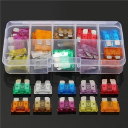 3A-40A Colour Medium Blade Fuses Assortment Kit -10 Sizes 50Pcs 