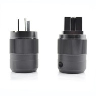 AU-700 Gold-plated Socoje Copper Connector EU Plug for HiFi Audio DIY Power Cord Cable 2pcs AU-700 Gold-plated Socoje Copper Connector EU Plug for HiFi Audio DIY Power Cord Cable 2pcs