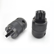 AU-700 Gold-plated Socoje Copper Connector EU Plug for HiFi Audio DIY Power Cord Cable 2pcs AU-700 Gold-plated Socoje Copper Connector EU Plug for HiFi Audio DIY Power Cord Cable 2pcs