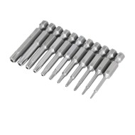11pcs S2 1/4 Inch 6.35mm Torx Head Electric Screwdriver Bits Tip TP6 TP7 TP8 TP9 TP10 TP15 TP20 TP25 TP27 TP30 TP40 11pcs S2 1/4 Inch 6.35mm Torx Head Electric Screwdriver Bits Tip TP6 TP7 TP8 TP9 TP10 TP15 TP20 TP25 TP27 TP30 TP40