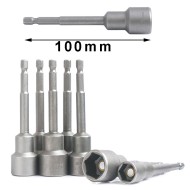 16pcs 100mm Hexagon Nut Setter Socket Driver Drill 1/4'' 6.35mm Hex Shank 5-19mm 16pcs 100mm Hexagon Nut Setter Socket Driver Drill 1/4'' 6.35mm Hex Shank 5-19mm