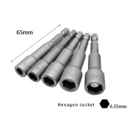 21pcs 65mm Hexagon Nut Setter Socket Driver Drill 1/4'' 6.35mm Hex Shank 4-24mm 21pcs 65mm Hexagon Nut Setter Socket Driver Drill 1/4'' 6.35mm Hex Shank 4-24mm