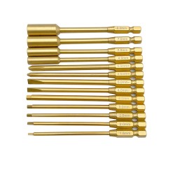 6.35mm  13pcs  Hex Nut Phillips Flat Screwdriver bits 6.35mm  13pcs  Hex Nut Phillips Flat Screwdriver bits