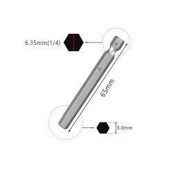 65mm 1.5 2.0 2.5 3.0 4.0 5.0 6.0mm Hex Key Allen Screwdriver Bits Magnetic 1/4 6.35mm Quick Change Impact Driver 65mm 1.5 2.0 2.5 3.0 4.0 5.0 6.0mm Hex Key Allen Screwdriver Bits Magnetic 1/4 6.35mm Quick Change Impact Driver