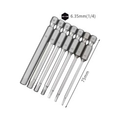 75mm 1.5 2.0 2.5 3.0 4.0 5.0 6.0 8.0 10 12mm Hex Key Allen Screwdriver Bits Magnetic 1/4 6.35mm Quick Change Impact Driver 75mm 1.5 2.0 2.5 3.0 4.0 5.0 6.0 8.0 10 12mm Hex Key Allen Screwdriver Bits Magnetic 1/4 6.35mm Quick Change Impact Driver