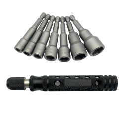 7pcs 1/4 Inch 6.35mm Length 65mm 6.0 / 7.0 / 8.0 / 9.0 / 10 / 12 / 14mm Nut Drivers 7pcs 1/4 Inch 6.35mm Length 65mm 6.0 / 7.0 / 8.0 / 9.0 / 10 / 12 / 14mm Nut Drivers