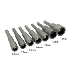 1/4 Inch 6.35mm 7pcs 6.0 7.0 8.0 9.0 10 12 14mm Nut Drivers 1/4 Inch 6.35mm 7pcs 6.0 7.0 8.0 9.0 10 12 14mm Nut Drivers