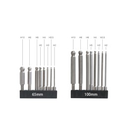 8pcs S2 1/4 Inch 6.35mm Ball Point Bits Set Screwdriver Bit Ball End Hex Allen Bit wrench Tool 8pcs S2 1/4 Inch 6.35mm Ball Point Bits Set Screwdriver Bit Ball End Hex Allen Bit wrench Tool
