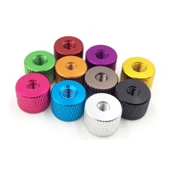 50pcs Aluminum alloy M3 M4 Knurled Thumb Nuts Reticulate Adjust Multicolor Nut