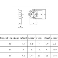 CW CCW 50pcs M4 M5 M6 Lock Nuts Flanged Nylon Insert Aluminum Alloy Self-Locking Nuts CW CCW 50pcs M4 M5 M6 Lock Nuts Flanged Nylon Insert Aluminum Alloy Self-Locking Nuts