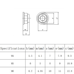 CW CCW 50pcs M4 M5 M6 Lock Nuts Flanged Nylon Insert Aluminum Alloy Self-Locking Nuts CW CCW 50pcs M4 M5 M6 Lock Nuts Flanged Nylon Insert Aluminum Alloy Self-Locking Nuts