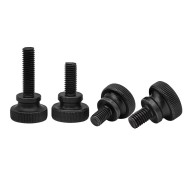 100pcs M5 M6 GB834 Black Steel Knurl High Step Head Hand Tighten Thumb Screw Curtain Wall Glass Lock Thumbscrew Adjust 100pcs M5 M6 GB834 Black Steel Knurl High Step Head Hand Tighten Thumb Screw Curtain Wall Glass Lock Thumbscrew Adjust