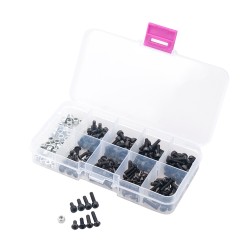160pcs M3 x 6mm/8mm/10mm/12mm Screws and Nuts Compartment Plastic Storage Container 160pcs M3 x 6mm/8mm/10mm/12mm Screws and Nuts Compartment Plastic Storage Container