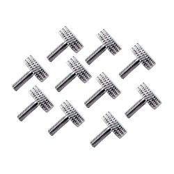 M3x10mm Knurled Head Flat Point Fully Threaded Thumb Screws Fastener 10pcs M3x10mm Knurled Head Flat Point Fully Threaded Thumb Screws Fastener 10pcs
