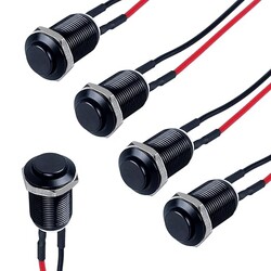 5pcs 12mm Automotive Push Button Switches Raised Head ON-Off Normally Open 12V 24V 36V 110V Waterproof 5pcs 12mm Automotive Push Button Switches Raised Head ON-Off Normally Open 12V 24V 36V 110V Waterproof