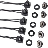 5Pcs Automotive Push Button Switches 12V Wired RV Waterproof On-Off Micro Light 5Pcs Automotive Push Button Switches 12V Wired RV Waterproof On-Off Micro Light