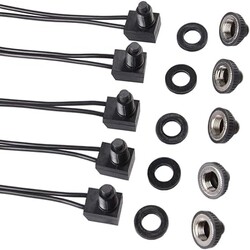 5Pcs Automotive Push Button Switches 12V Wired RV Waterproof On-Off Micro Light 5Pcs Automotive Push Button Switches 12V Wired RV Waterproof On-Off Micro Light