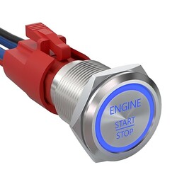 Automotive Push Button Switches, Off(ON) Instant Engine Start 19mm, 12V Waterproof Car Engine with LED Light Automotive Push Button Switches, Off(ON) Instant Engine Start 19mm, 12V Waterproof Car Engine with LED Light