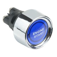 Blue Off-(On) Automotive Illuminated Engine Starter Push Switch SPST 50A 12V A2-23B Blue Off-(On) Automotive Illuminated Engine Starter Push Switch SPST 50A 12V A2-23B