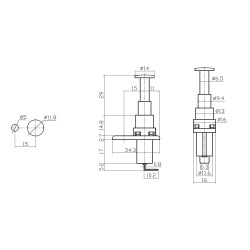 Momentary Automotive Plunger Switch 20A 12V