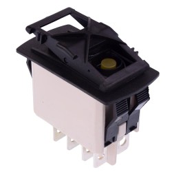 KR44CAXXLG On-On-On Yellow LED 24V Automotive Rocker Switch DPDT