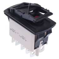 KR46CAKDDG On-On Latching Red 12V LED Auto Rocker Switch DPDT IP68