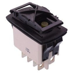 KR48CAKLXG On-Off-(On) Momentary Yellow LED 24V Automotive Rocker Switch DPDT IP68