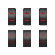 6pcs Automotive Rocker Switch Caps Replacement for Actuator/Rocker Switch Dashboard, with Switch Sticker Label 6pcs Automotive Rocker Switch Caps Replacement for Actuator/Rocker Switch Dashboard, with Switch Sticker Label