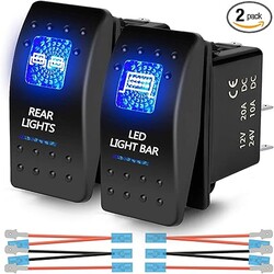 3-Pin Blue UTV LED Automotive Rocker Switches 3-Pin Blue UTV LED Automotive Rocker Switches