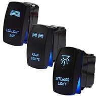 3Pcs LED Light Bar Automotive Rocker Switches Kit LED Light Bar Rear Interior Light Blue Backlit Toggle ON/Off 12V 20A 5Pin 3Pcs LED Light Bar Automotive Rocker Switches Kit LED Light Bar Rear Interior Light Blue Backlit Toggle ON/Off 12V 20A 5Pin