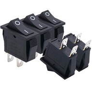 5Pcs Rocker Switch Automotive Black Rocker Switch Toggle KCD3-101 5Pcs Rocker Switch Automotive Black Rocker Switch Toggle KCD3-101