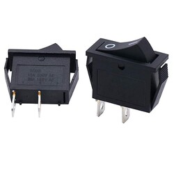 5Pcs Rocker Switch Automotive Black Rocker Switch Toggle KCD3-101 5Pcs Rocker Switch Automotive Black Rocker Switch Toggle KCD3-101