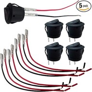 5PCS Automotive Rocker Switches DC 12V-24V Mini On-Off 2nd Gear 2 Pin 5PCS Automotive Rocker Switches DC 12V-24V Mini On-Off 2nd Gear 2 Pin
