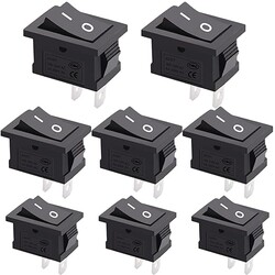 8Pcs 12V Automotive Rocker Switches On/Off 2 Pin 2 Position SPST AC 6A/250V 10A/125V 8Pcs 12V Automotive Rocker Switches On/Off 2 Pin 2 Position SPST AC 6A/250V 10A/125V