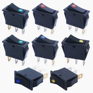 8pcs 12V Illuminated Automotive Rocker Switches SPST ON-Off Switch 3 Pin 2 Position Red Yellow Green Blue LED Light 8pcs 12V Illuminated Automotive Rocker Switches SPST ON-Off Switch 3 Pin 2 Position Red Yellow Green Blue LED Light