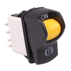 KL46CAKLG225N01A6 On-On Yellow 24V illuminated Locking Rocker Switch DPDT IP68