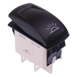 KR312AXFXD22N15XXXX On-Off Yellow 12V illuminated Automotive Rocker Switch SPST