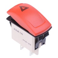 KR412AXXXA16N13XXXX On-Off Red Hazard Warning Light Automotive Rocker Switch DPST KR412AXXXA16N13XXXX On-Off Red Hazard Warning Light Automotive Rocker Switch DPST