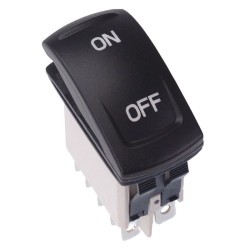 KR45CAKJJG22N01XX02 ON OFF Momentary Red 24V LED Automotive Rocker Switch DPDT IP68