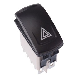 KR46CAKJJG22NXXXX13 Hazard Warning Light Latching Red 24V LED Automotive Rocker Switch DPDT IP68