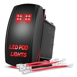 LED POD Lights Automotive Rocker Switches Led Light Bar Switch 5Pin Laser On/Off 20A/12V 10A/24V