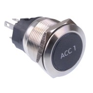 Accessory 1' Red LED Latching 22mm Vandal Push Button Switch SPDT 12V Accessory 1' Red LED Latching 22mm Vandal Push Button Switch SPDT 12V
