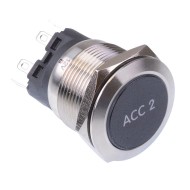 Accessory 2' White LED Latching 22mm Vandal Push Button Switch SPDT 12V Accessory 2' White LED Latching 22mm Vandal Push Button Switch SPDT 12V